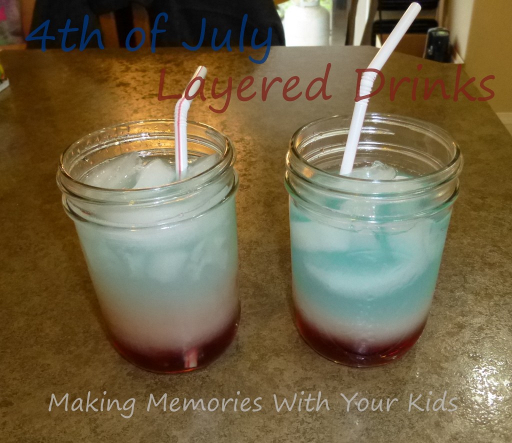 4th of july layered drink
