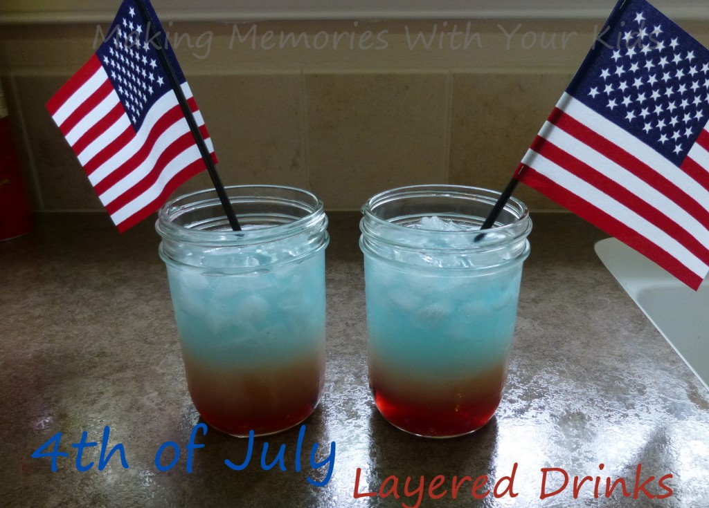 4th of july layered drinks