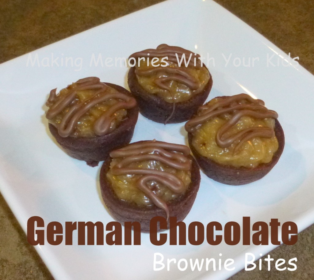 german chocolate brownie bites