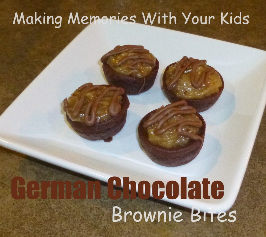 german chocolate brownie bites