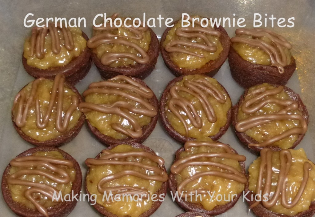 german chocolate brownie bites