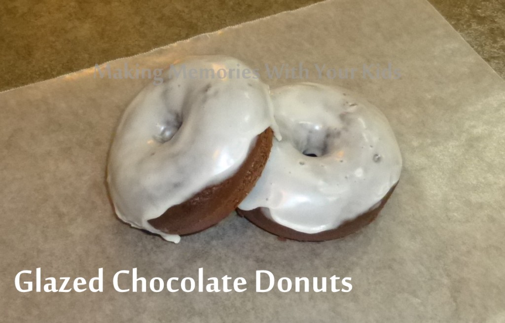 glazed chocolate donuts