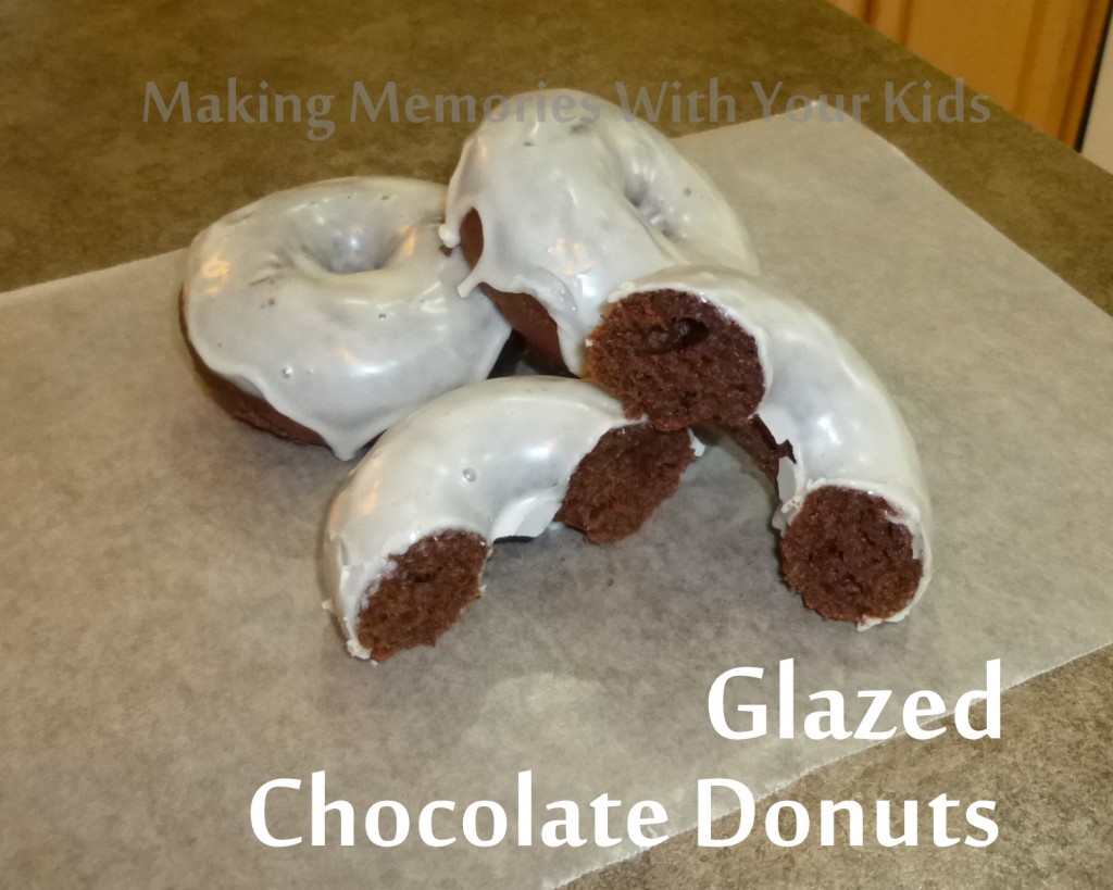 glazed chocolate donuts