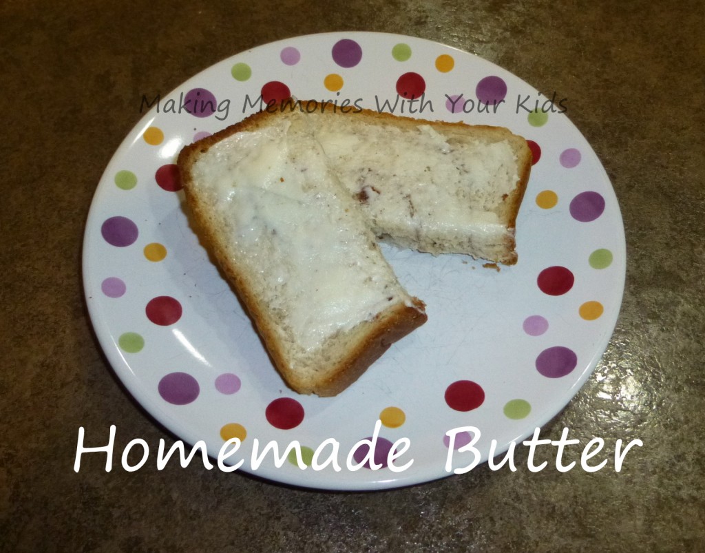 homemade butter on bread
