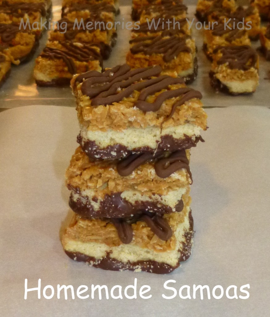 homemade samoa bars