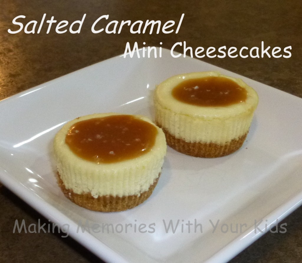 salted caramel mini cheesecakes
