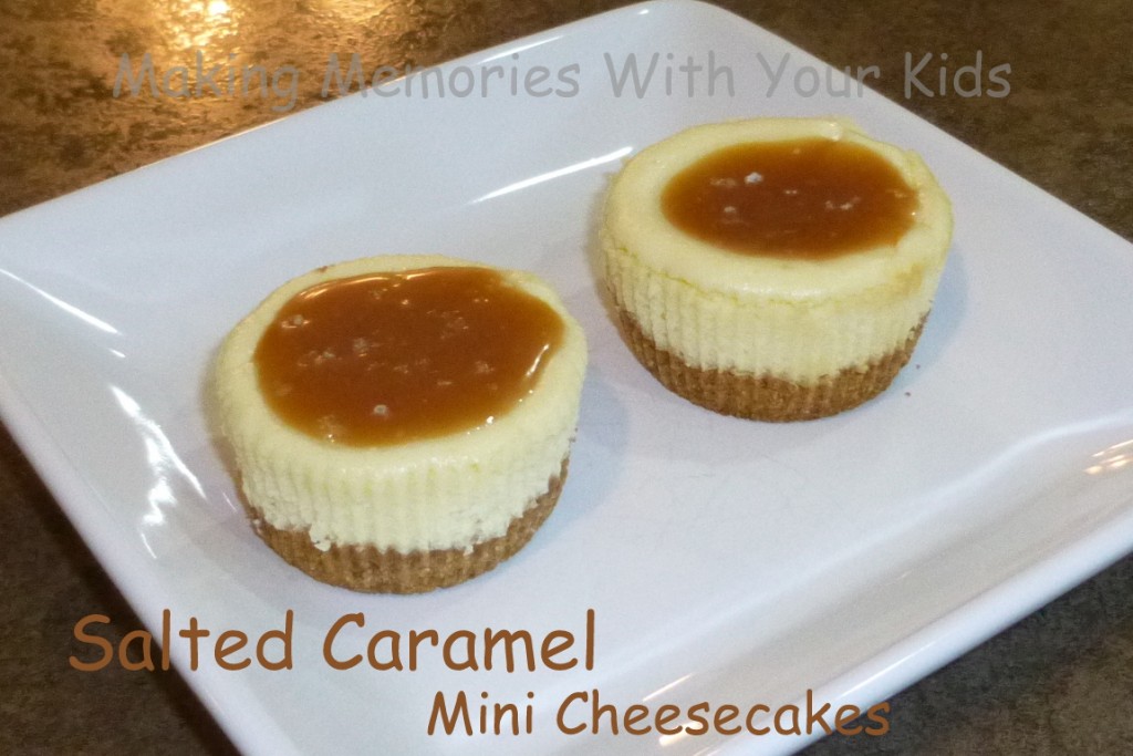 salted caramel mini cheesecakes