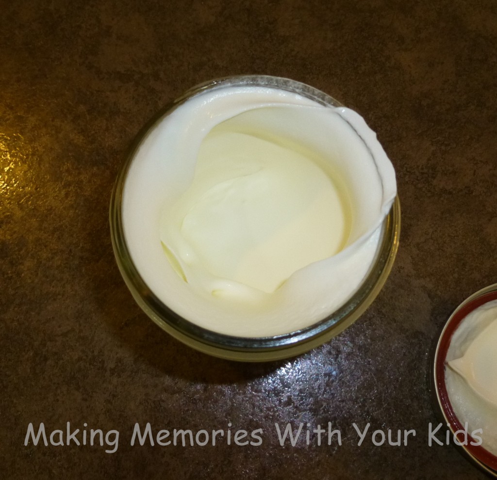 making homemade butter