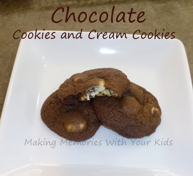 Chocolate Cookies and Cream Cookies