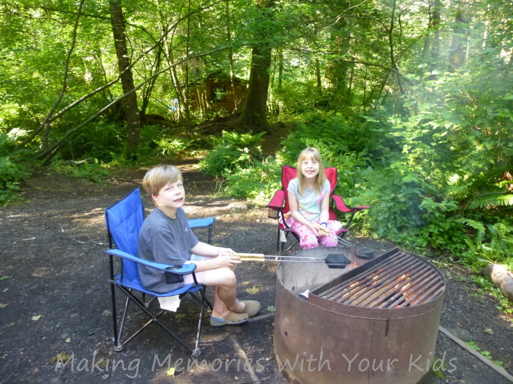 kids cooking with pie irons