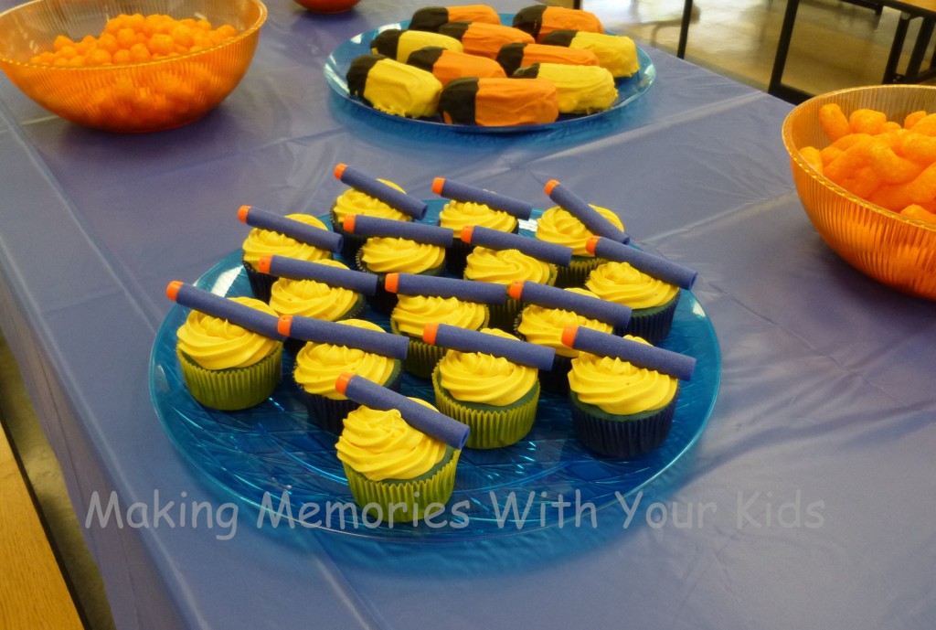 nerf dart cupcakes