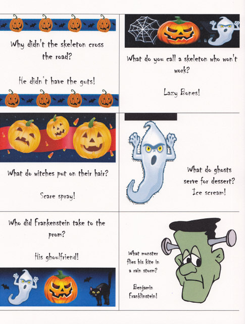 halloween jokes lunch box notes