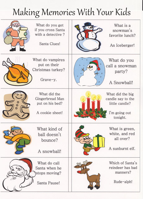Christmas Lunch Box Jokes Free Printable Making Memories With Your Kids