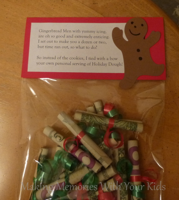 A Fun Way To Give Money for Christmas - Making Memories With Your Kids