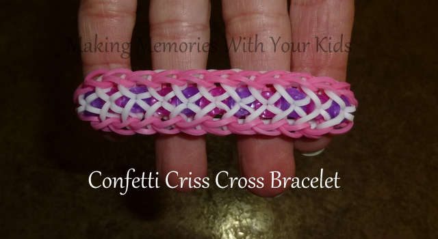 Confett Criss Cross Loom Bracelet