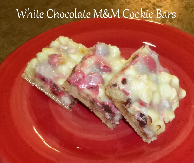 White chocolate bar with M&Ms recipe 