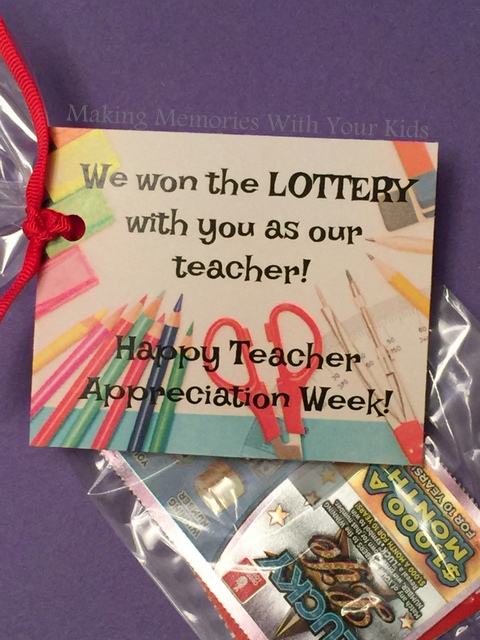 Have A Lucky Day, Teacher Appreciation, Lottery Ticket Holder