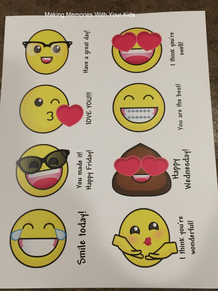 Emoji Lunch Box Notes