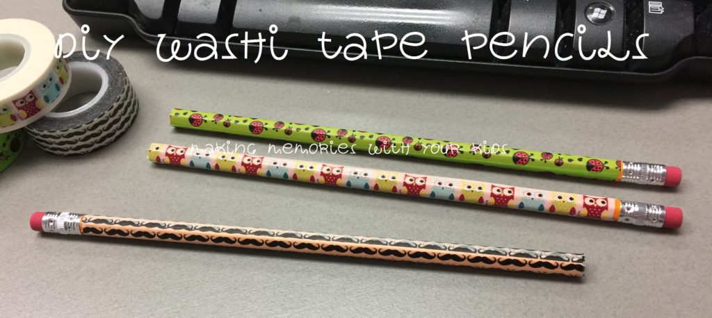 DIY Washi Tape Pencils