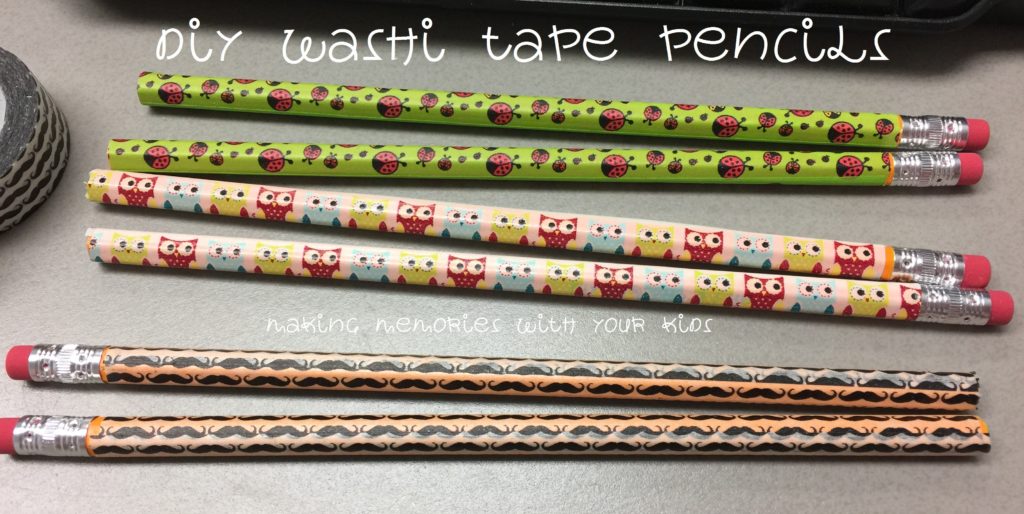 DIY Washi Tape Pencils