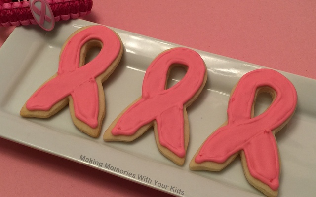 Pink Ribbon Sugar Cookies - Making Memories With Your Kids