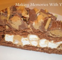 {Pampered Chef’s} Chocolate Peanut Butter Cup Torte