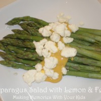 asparagus salad with lemon and feta