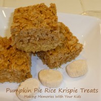 pumpkin pie rice krispie treats