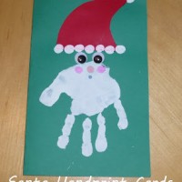 santa handprint cards