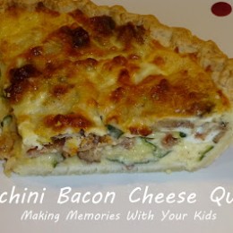 Zucchini Bacon and Cheese Quiche