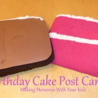 birthday cake postcard