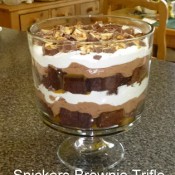 snickers brownie trifle