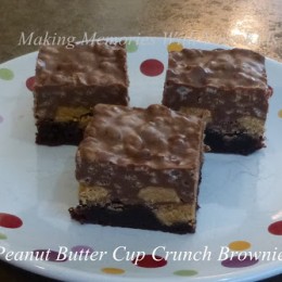 Peanut Butter Cup Crunch Brownies