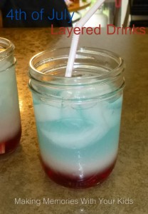 4th of july layered drinks