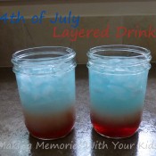 4th of july layered drink