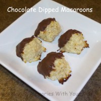 chocolate dipped macaroons