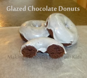 glazed chocolate donuts