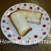 homemade butter on bread