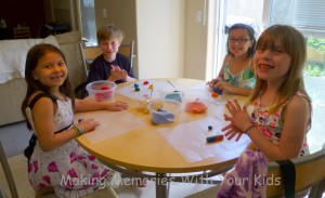 kids making cookies