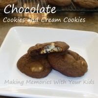 chocolate cookies and cream cookies