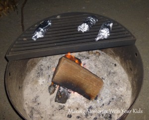 cooking over the campfire