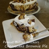 peanut butter snickers cheesecake brownie pis