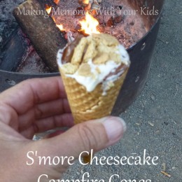 S’more Cheesecake Campfire Cones