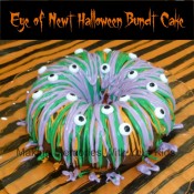 eye of newt halloween bundt cake