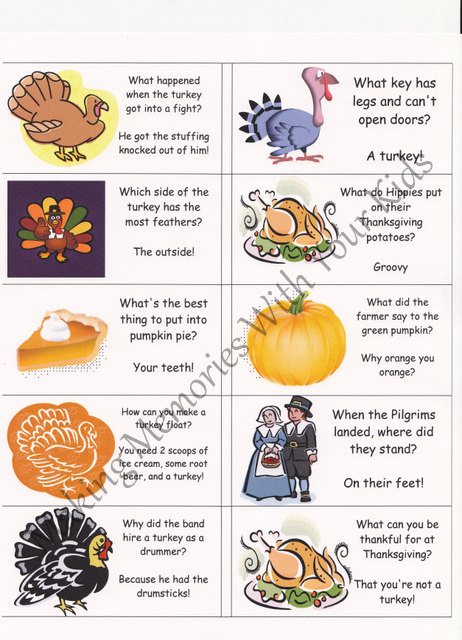 Free Printable Thanksgiving Lunch Box Jokes