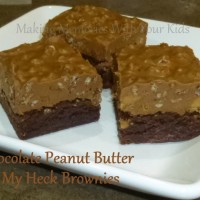 chocolate peanut butter oh my heck brownies