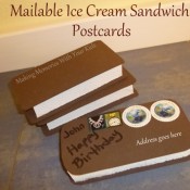 Mailable Ice Cream Sandwich Postcard