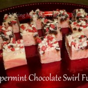 Peppermint Chocolate Swirl Fudge