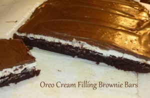 Oreo Cream Filling Brownies