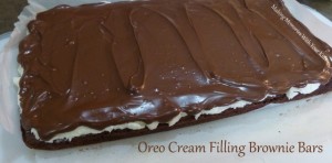 Oreo Cream Filling Brownie Bars